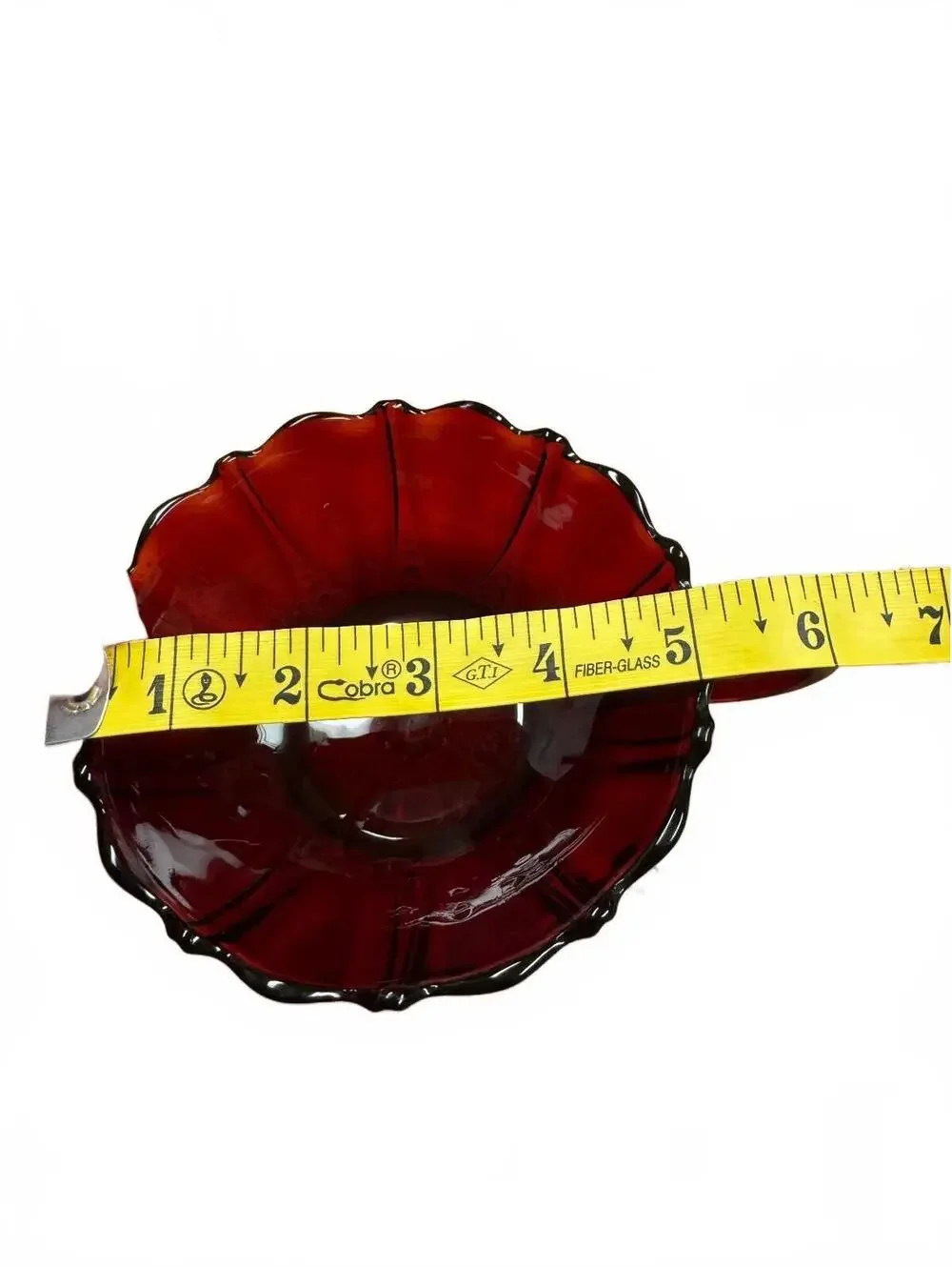 Anchor Hocking Oyster & Pearl Royal Ruby Handled Bowls Set of 2